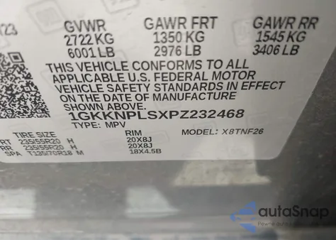 2023 GMC Acadia Fwd Denali from USA, damaged, VIN 1GKKNPLSXPZ232468
